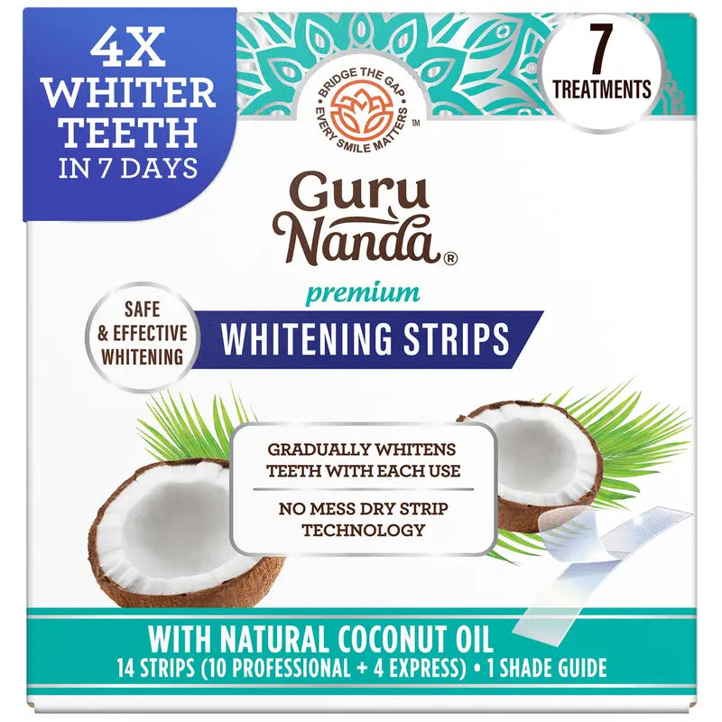 Whitening Strips, 7-day treatment (7 Packets - 2 Strips per pack) - Non-Slip, Dry Strip Technology