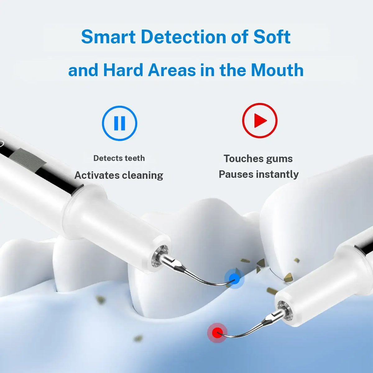 Cordless Teeth Cleaner Plaque Remover - Rechargeable Electronic Toothbrushes Teeth Cleaning Machine, 5 Modes, 4 Heads, USB-C UV Light, IPX6 Waterproof, 3H Charge, 90-Day Battery, LED Light, Adjustable for Home/Travel
