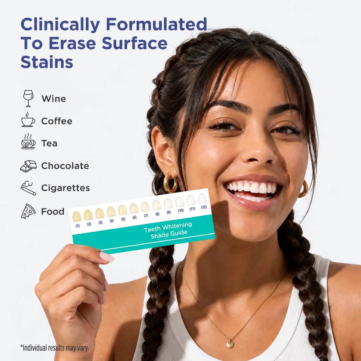 Whitening Strips, 7-day treatment (7 Packets - 2 Strips per pack) - Non-Slip, Dry Strip Technology