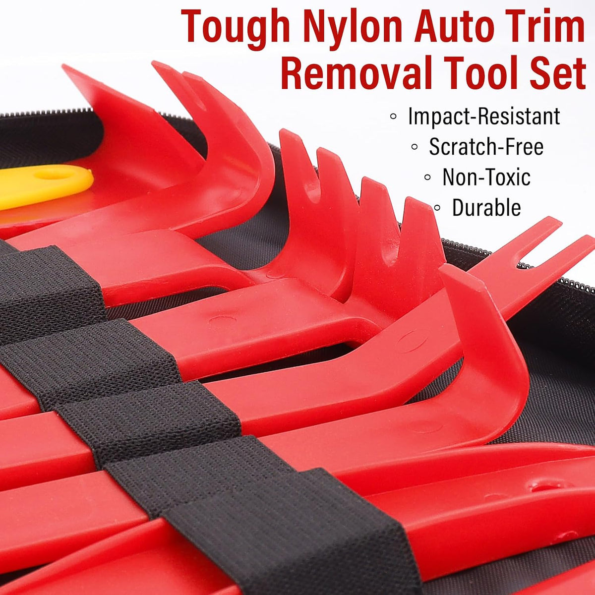 24Pcs Trim Removal Tool Set with Pick & Clip Removal Tool - Red